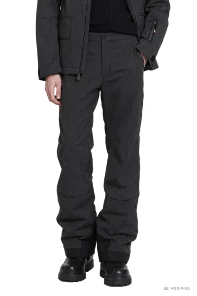 Moncler Wool Ski Trousers In Grey