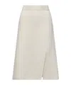Moncler Jupe Midi En Laine Et Cachemire In Neutral