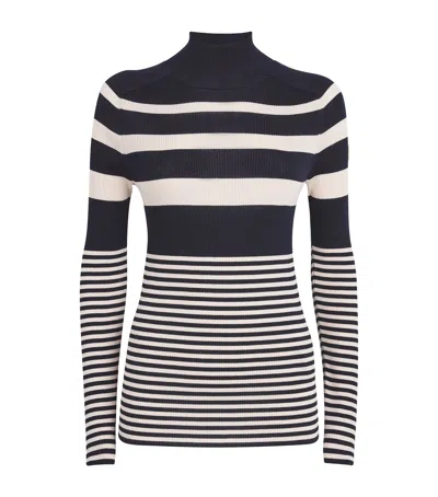 MONCLER WOOL STRIPED ROLLNECK SWEATER
