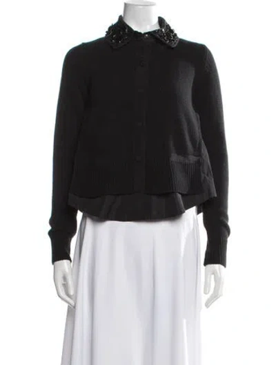 Pre-owned Moncler Wool Sweater In Black