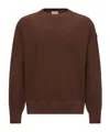 Moncler Wool Sweater In Brown