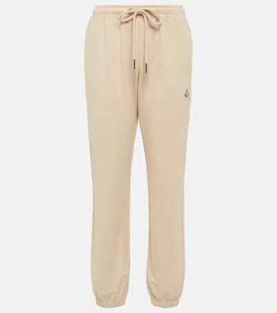 Moncler Wool Sweatpants In Beige