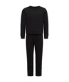 Moncler Wool-trimmed Cotton Tracksuit Set In Black