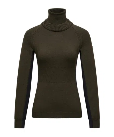 Moncler Wool Turtleneck Jumper In Green