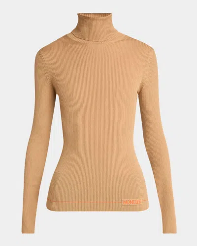 Moncler Wool Turtleneck In Sand