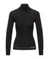 Moncler Fitted Turtleneck Knitwear Long Sleeves In Black