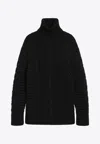 Moncler Wool Turtleneck Sweater In Black