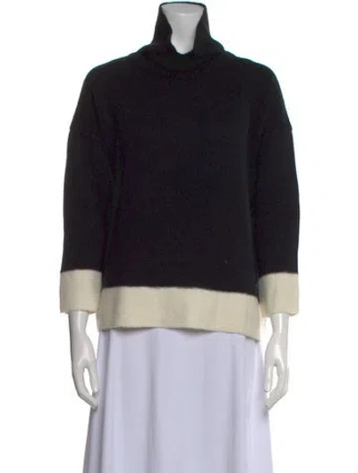Pre-owned Moncler Wool Turtleneck Sweater In Black