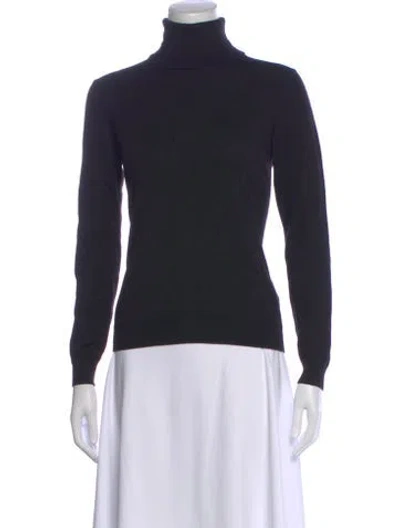 Pre-owned Moncler Wool Turtleneck Sweater In Black