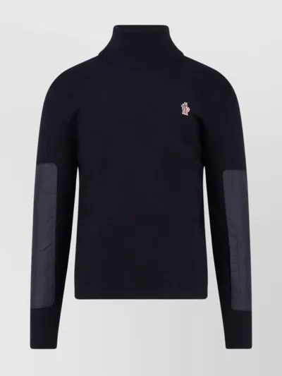MONCLER WOOL TURTLENECK SWEATER FEATURING RIBBED CUFFS