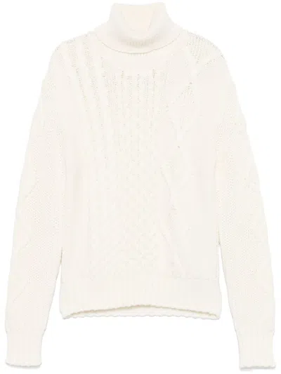 Moncler Wool Turtleneck Sweater In White