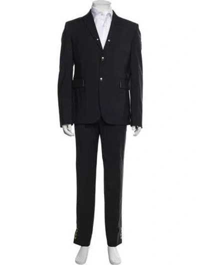 Pre-owned Moncler Wool Two-piece Suit In Blue
