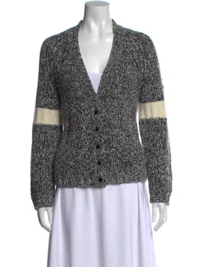 Pre-owned Moncler Wool V-neck Sweater In Multi