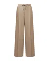 Moncler Wool Gabardine Tailored Pants In Neutral