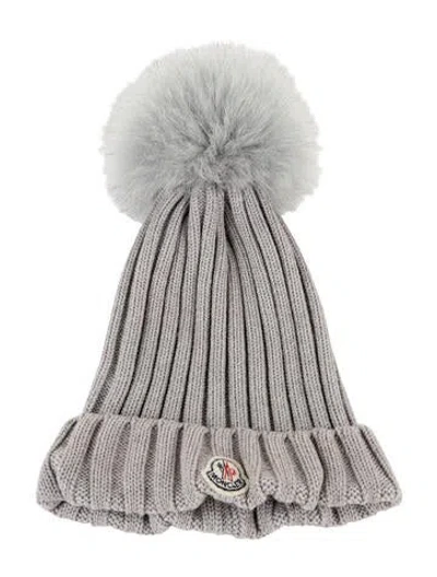 Pre-owned Moncler Wool Winter Hat In Gray
