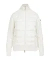 Moncler Wool Zip-up Down Cardigan In White