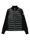 Moncler Padded Wool Zip-up Cardigan Clothing In Black