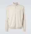 Moncler Wool Zip-up Sweater In White