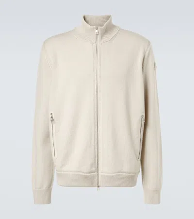 MONCLER WOOL ZIP-UP SWEATER
