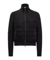Moncler Wool Zipper Cardigan In Black