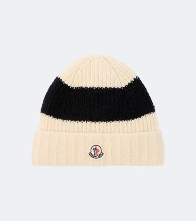 Moncler Beige Logo Beanies Cap In Neutral