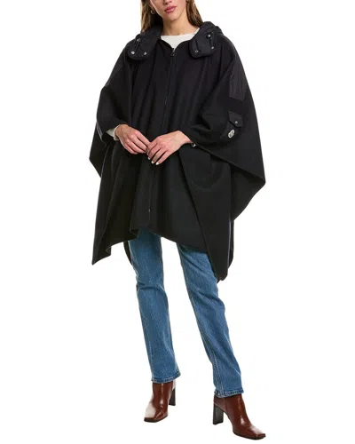 Moncler Wool-blend Cape In Black