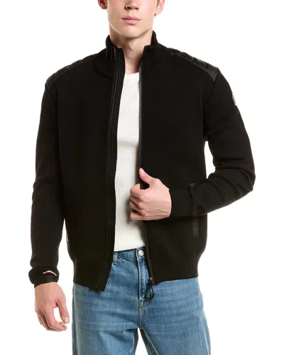 Moncler Wool-blend Cardigan In Black