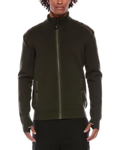 Moncler Wool-blend Cardigan In Green