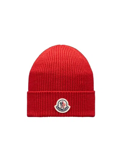 Moncler Woolen Hat In Red