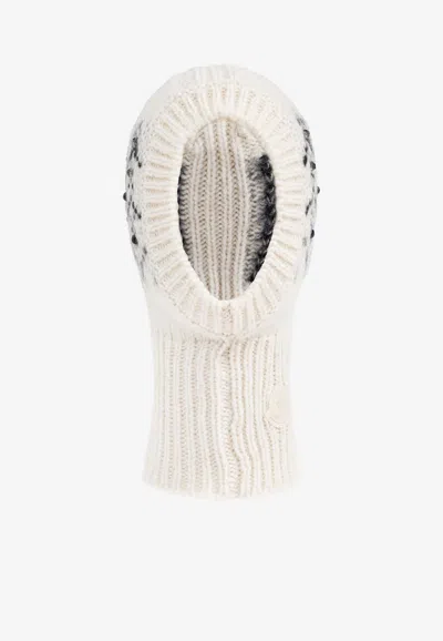 Moncler Woolen Hooded Hat In Neutral