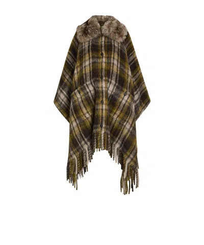 Moncler Woolen Shawl In Multicolor