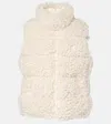 Moncler Wourl Teddy Down Vest White In White