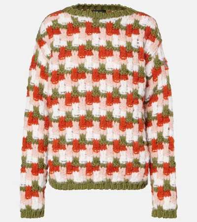 MONCLER WOVEN ALPACA AND WOOL-BLEND SWEATER 