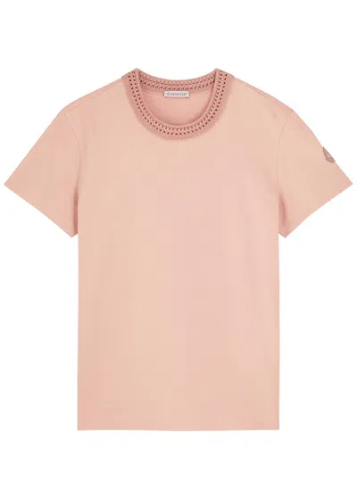 Moncler Woven Crew-neck Cotton T-shirt