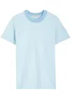 Moncler Woven Crew-neck Cotton T-shirt