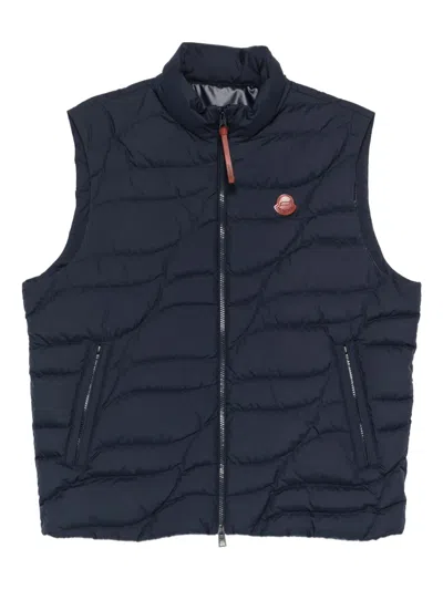 Moncler Wuzhui Quilted Gilet In Blue