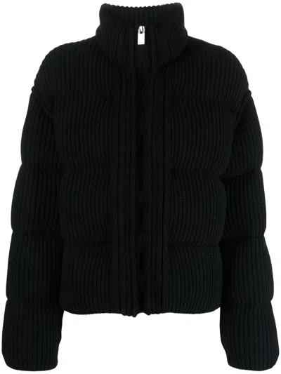 Moncler Zip-fastening Padded Jacket In Black