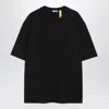 Moncler X A$ap Rocky Black Cotton T-shirt With Logo Patch In Black