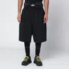 Moncler X A$ap Rocky Black Nylon Blend Bermuda Shorts In Black