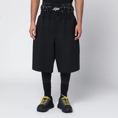 Moncler X A$ap Rocky Black Nylon Blend Bermuda Shorts