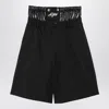 Moncler X A$ap Rocky Black Nylon Blend Bermuda Shorts In Pink