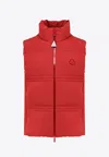 Moncler Sleeveless Down Vest In Red