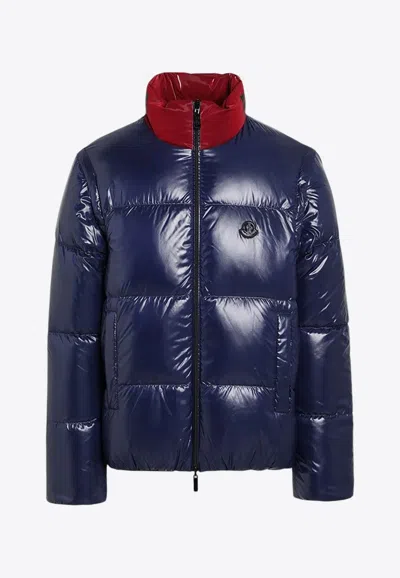 Moncler Reversible Down Jacket In Blue