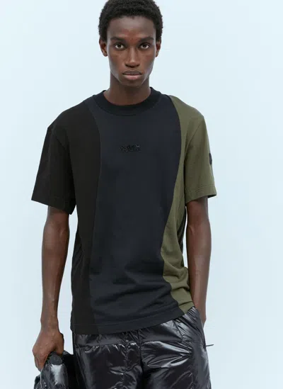Moncler X Adidas Originals Colour-block Logo T-shirt In Black