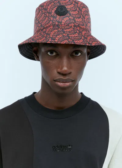 Moncler X Adidas Originals Logo Print Bucket Hat In Pink