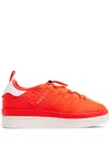 Moncler X Adidas Superstar Padded Sneakers In Orange