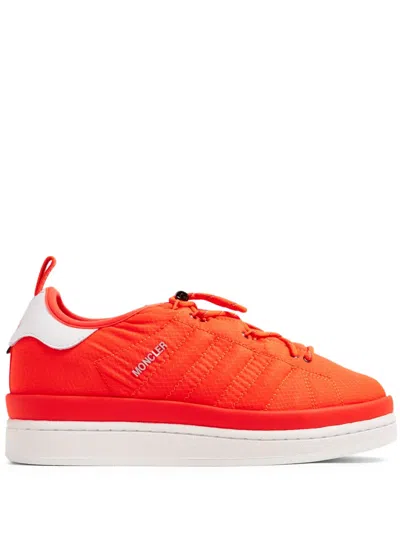 Moncler X Adidas Superstar Padded Sneakers In Orange