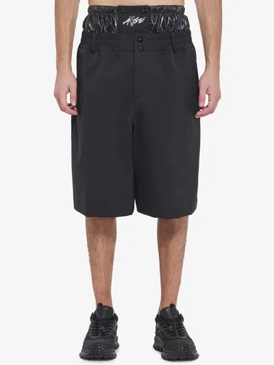 Moncler X Asap Rocky Awge Bermda Shorts In Black
