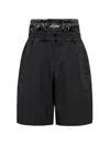 Moncler X Asap Rocky Hight Waist Shorts With Logo In Black