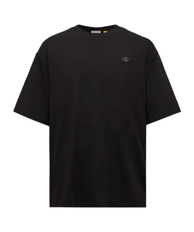 Moncler X Asap Rocky Logo Patch Crewneck T-shirt In Black